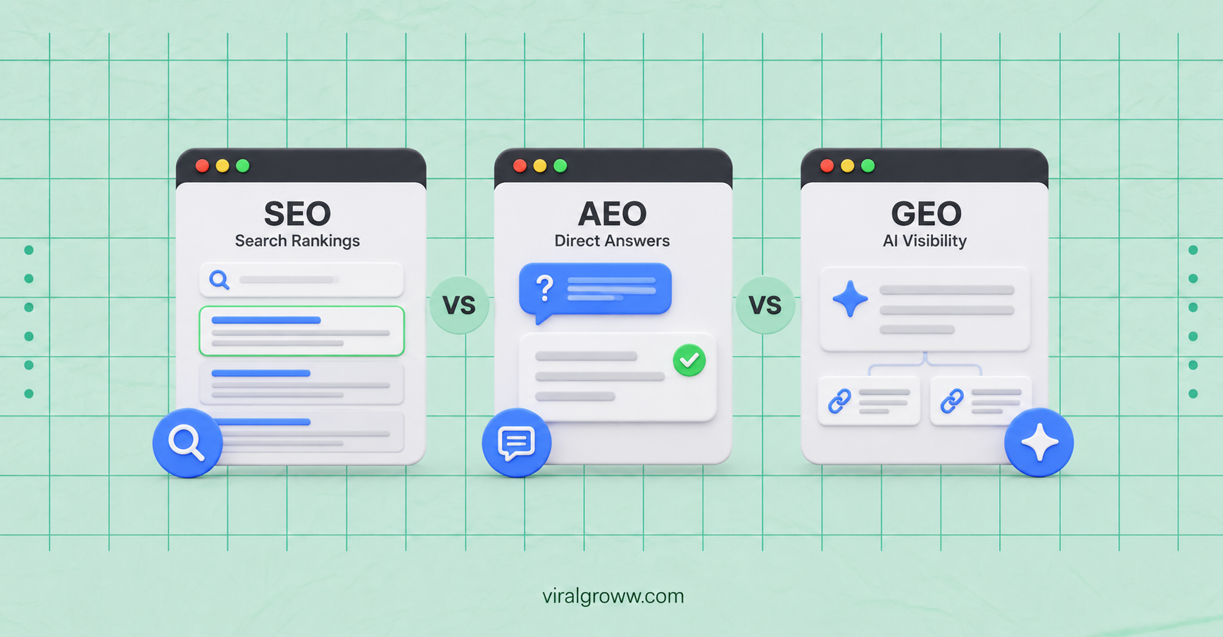 SEO vs AEO vs GEO
